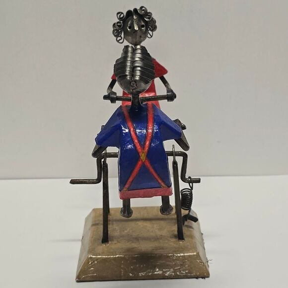 Vintage Signed Manuel FELGUEREZ Folk Art Metal Seesaw Modernist Sculpture Mexico - Picture 5 of 9